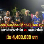 (มหาอำนาจฟาร์ม🆚เพชรนำโชค) สนามชนไก่ทองอินเตอย์ เริ่ม4.4M เจอกัน วันอาทิตย์ ที่ 15 มีนาคม 2569